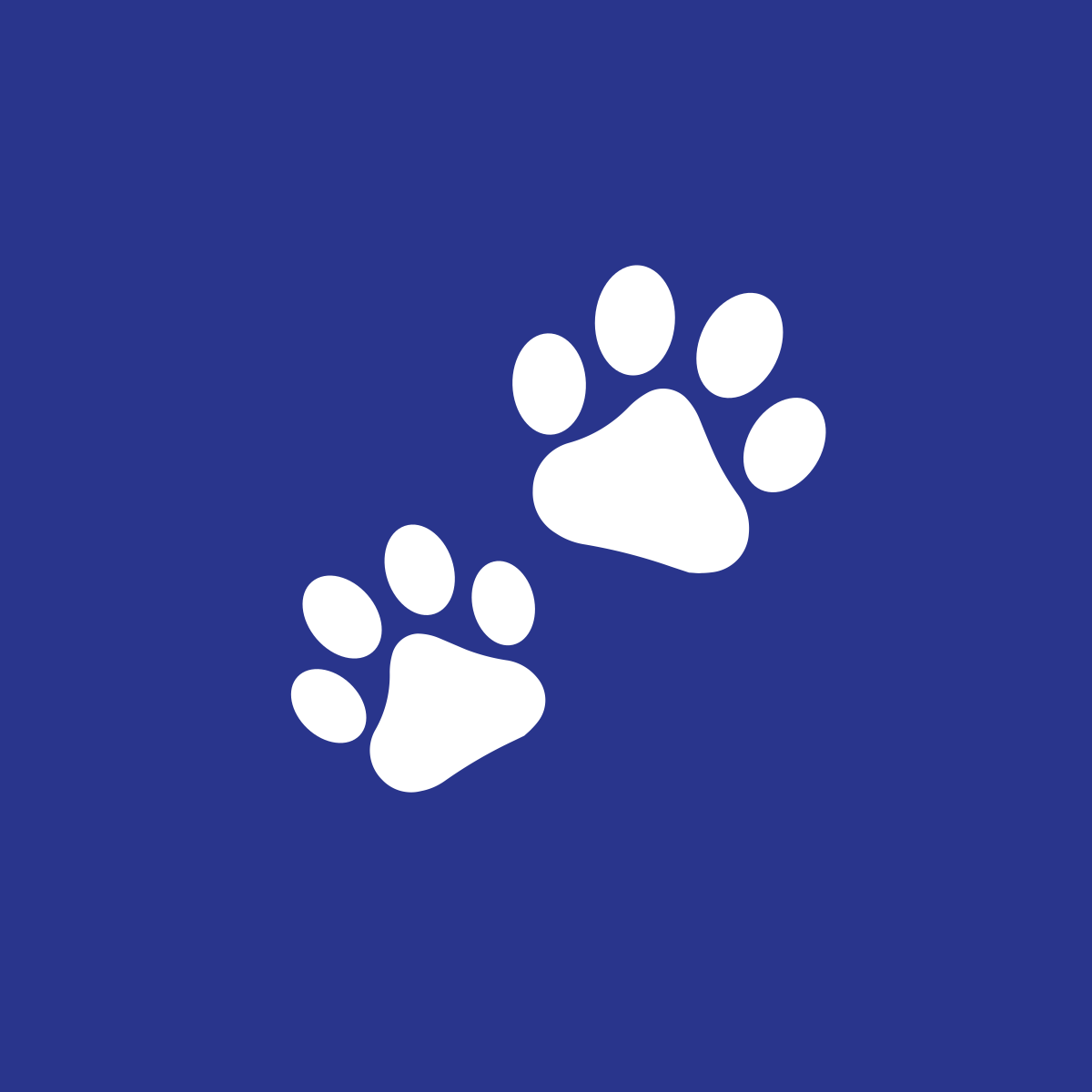 Icon with two dog paw prints